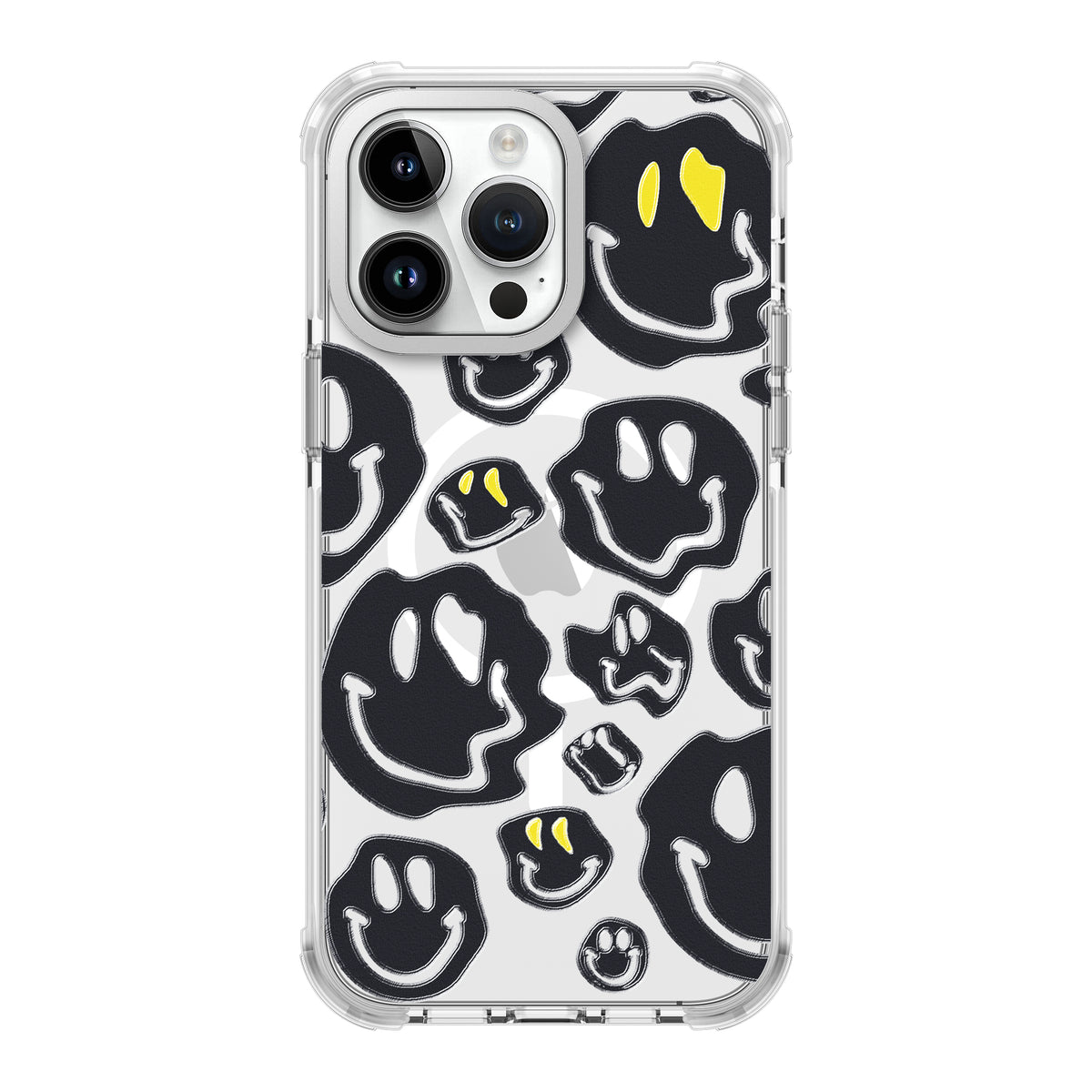UV Printing 6 Dark Smile Crystal & White TPE Bumper Case