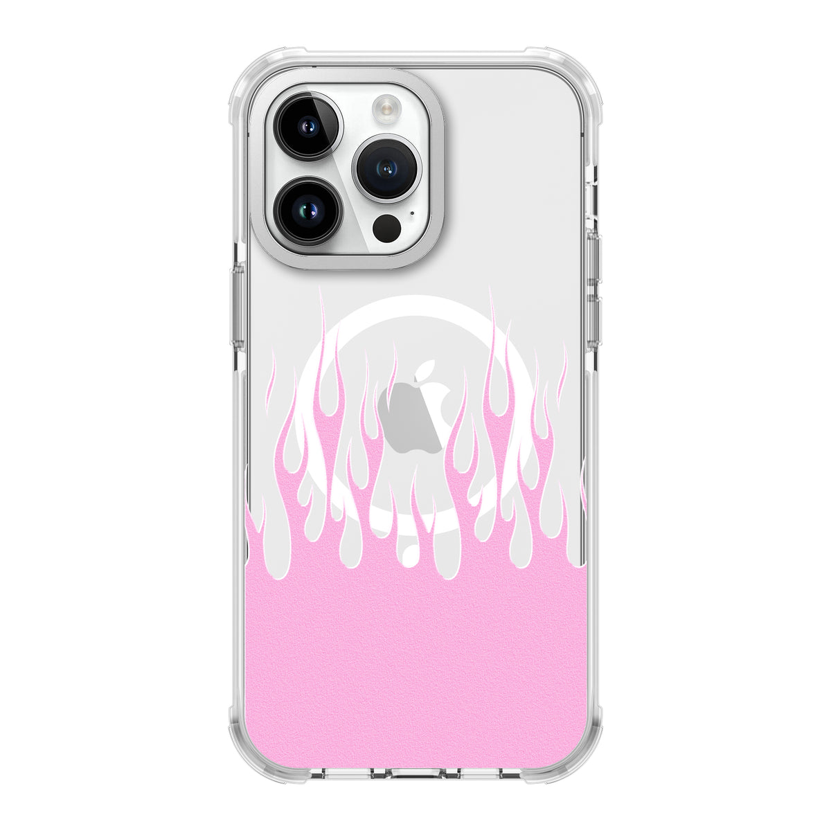 UV Printing 8 Hot Fire Crystal & White TPE Bumper Case