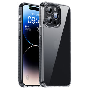iPhone 15 Crystal & Black/White  TPE Bumper Shockproof Case