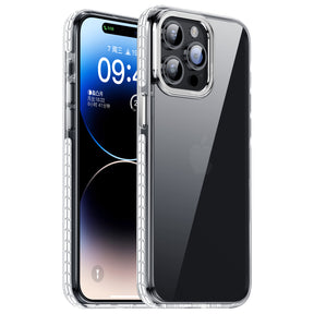 iPhone 15 Crystal & Black/White  TPE Bumper Shockproof Case