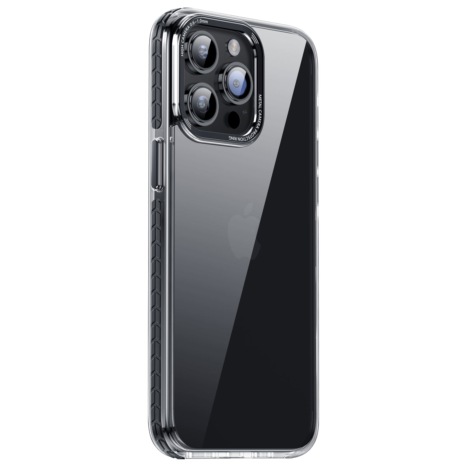 iPhone 15 Crystal & Black/White  TPE Bumper Shockproof Case