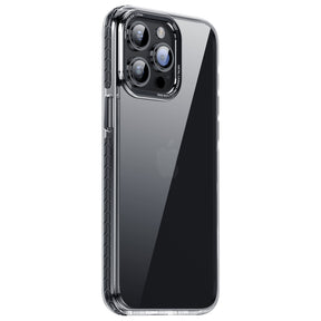 iPhone 15 Crystal & Black/White  TPE Bumper Shockproof Case