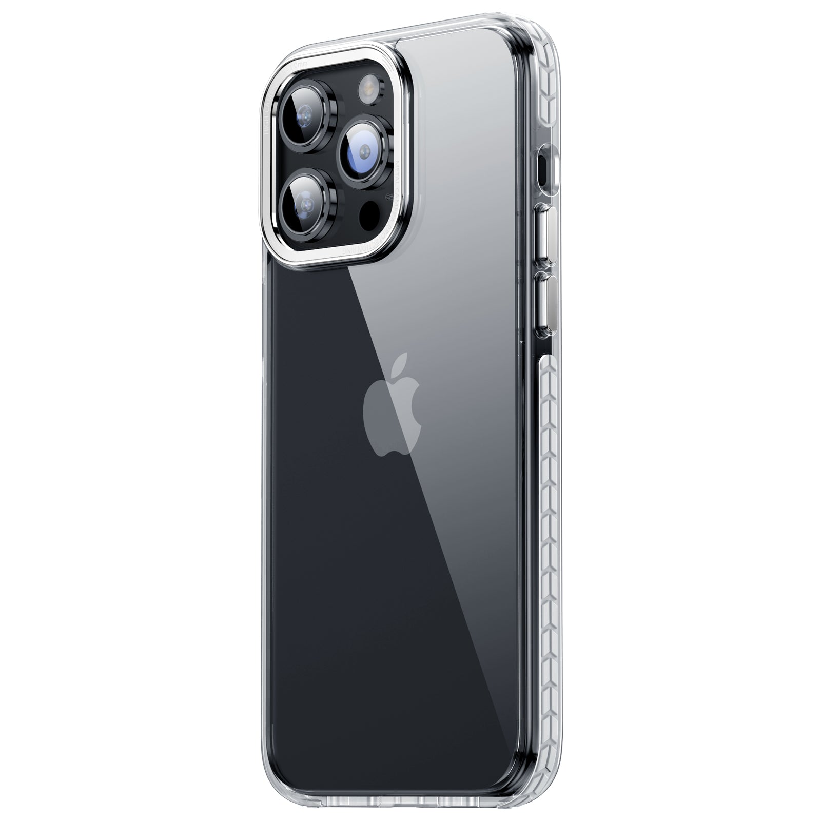 iPhone 15 Crystal & Black/White  TPE Bumper Shockproof Case
