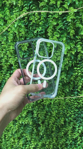 Crystal  Case & White TPE Bumper Shockproof Case