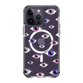 UV Printing 10 Eyes Crystal & Black TPE Bumper Case