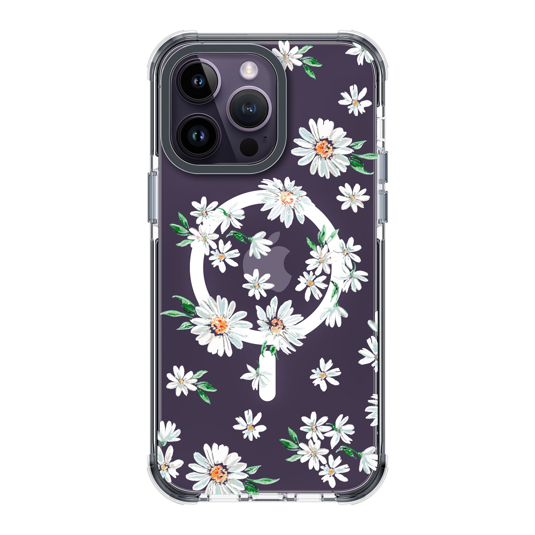 UV Printing 11 Bloosom Crystal & Black TPE Bumper Case