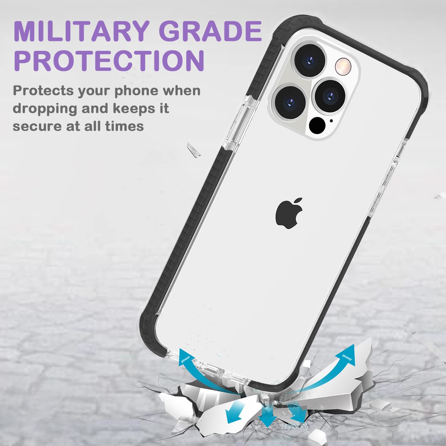 Clear case with Reinforced Corners Drop Proof