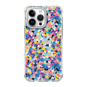UV Printing 3 Color Clash Crystal & White TPE Bumper Case