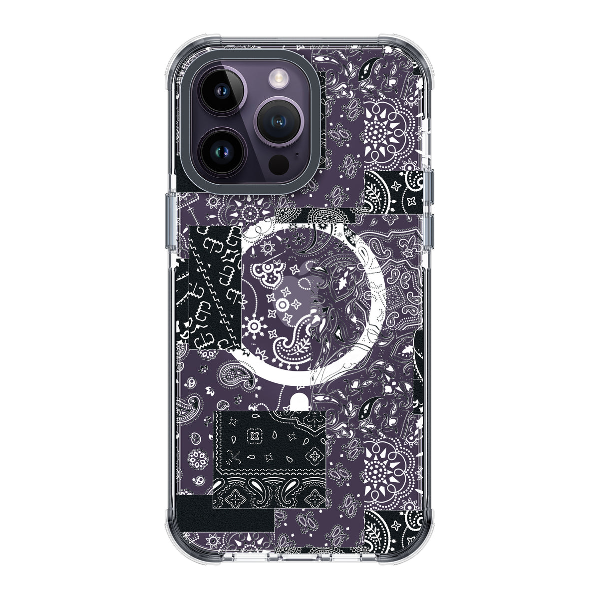 UV Printing 4 Dark Dancing Crystal & Black TPE Bumper Case