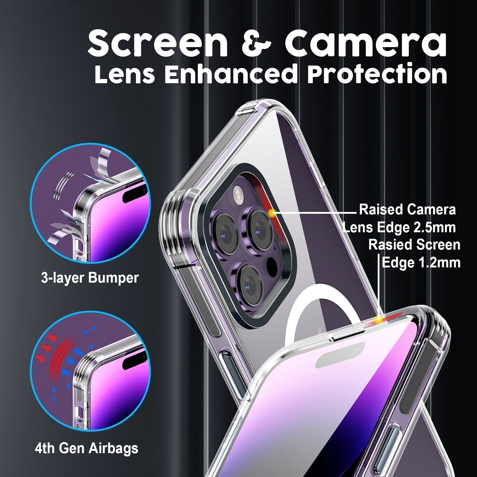 UV Printing 11 Bloosom Crystal & Black TPE Bumper Case