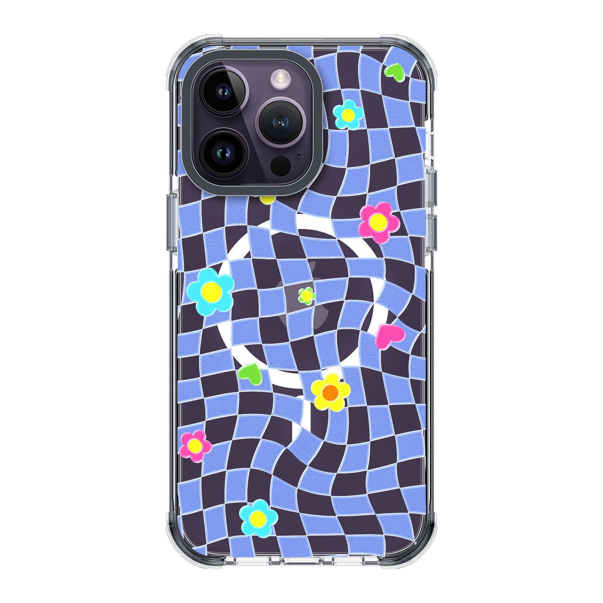 UV Printing 5 Block Wave Crystal & Black TPE Bumper Case
