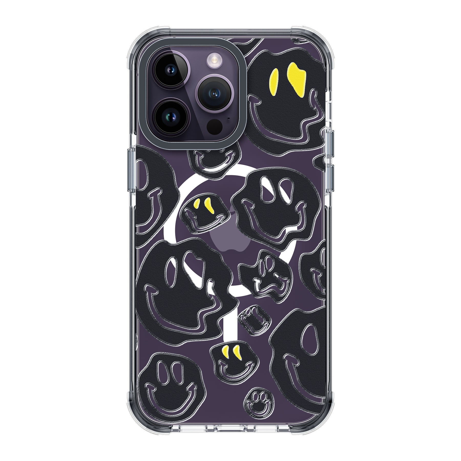 UV Printing 6 Dark Smile Crystal & Black TPE Bumper Case