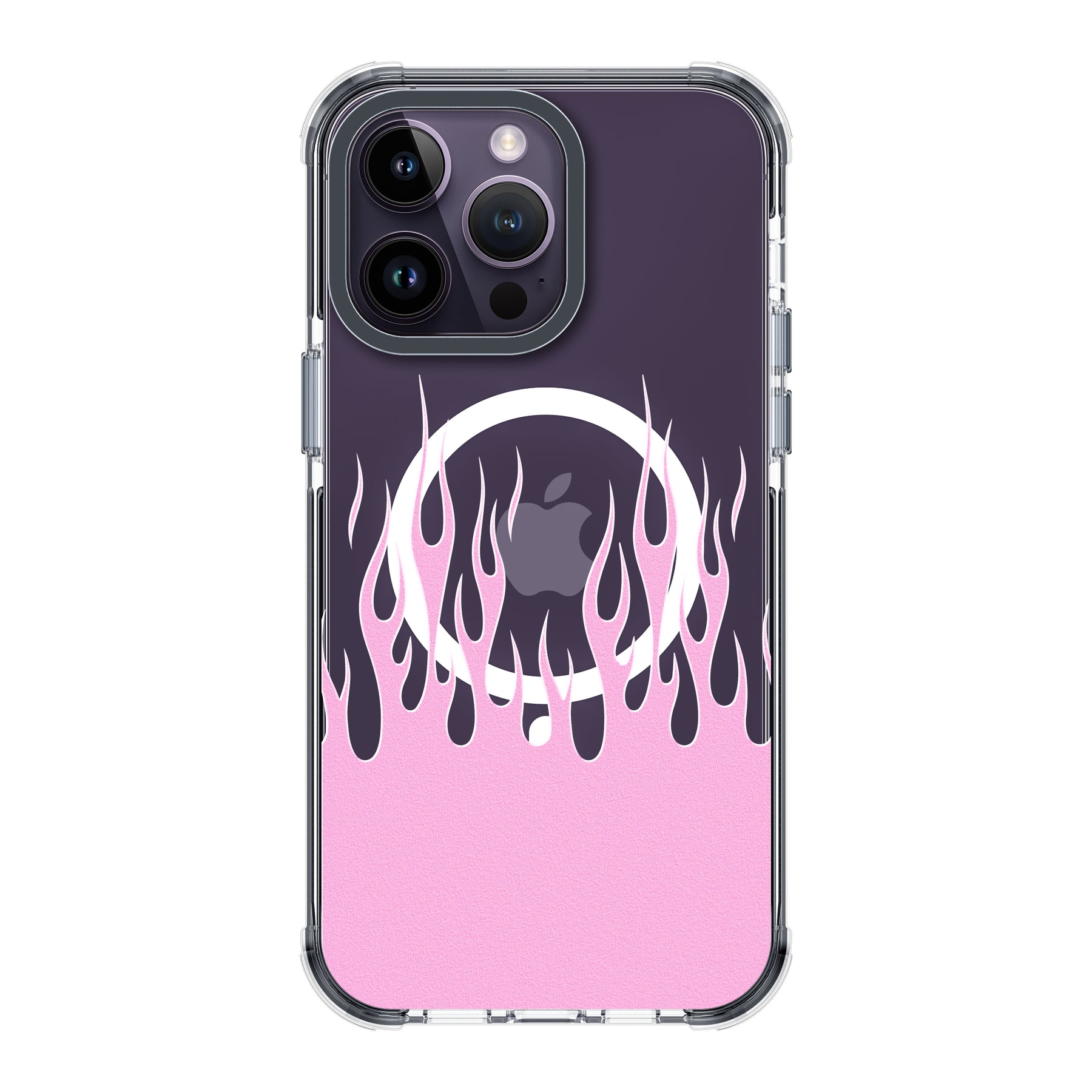 UV Printing 8 Hot Fire Crystal & Black TPE Bumper Case