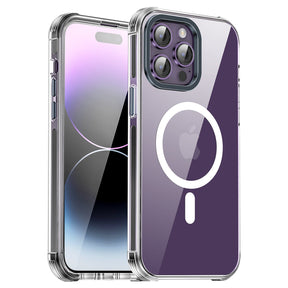 Blue Purple Immersion dyeing Crystal & Black TPE Bumper Shockproof Case